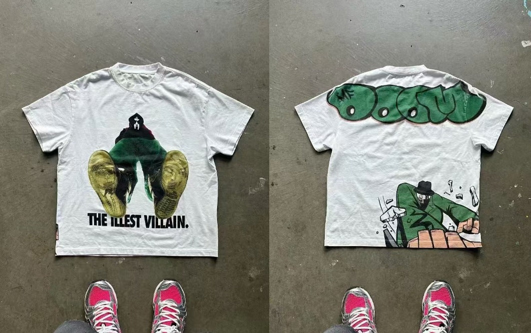 Y2K Hip Hop Graphic Cotton T-Shirt