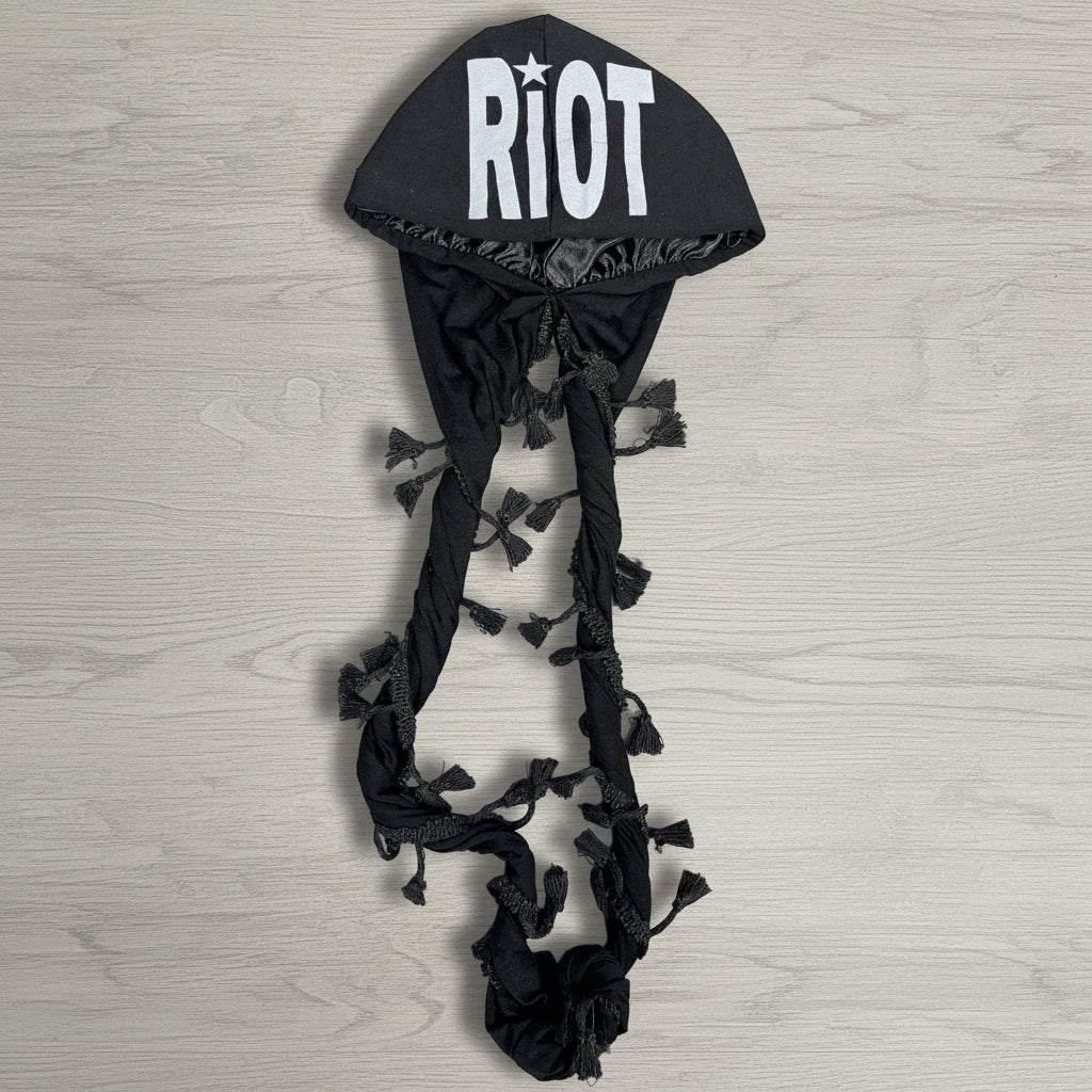 Adjustable Tassel Print Hip Hop Hat