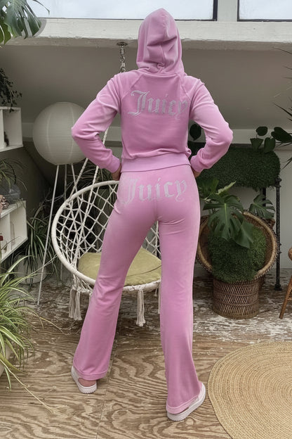 Velvet Rhinestone Leisure Suit