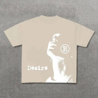 Vintage Desire Graphic Print 100% Cotton T-Shirt