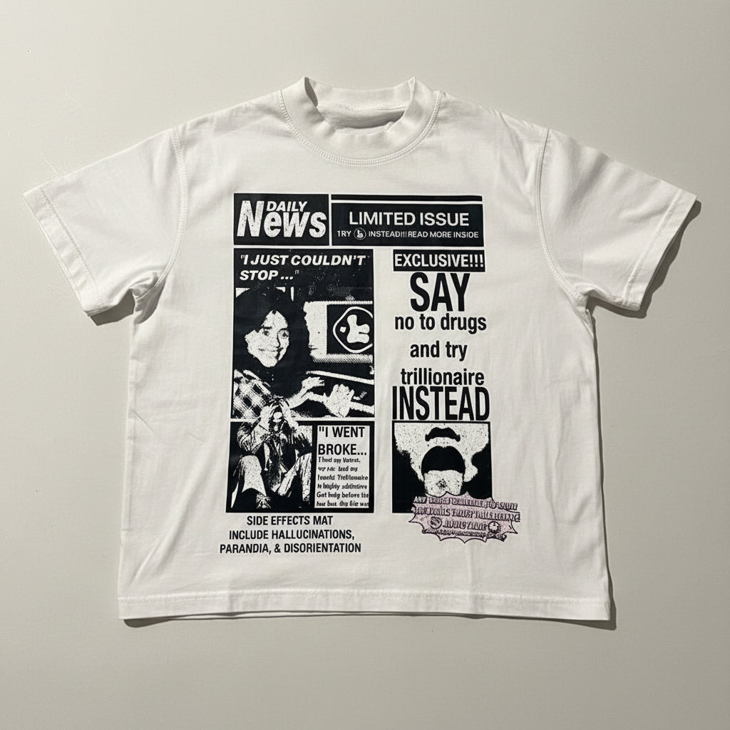 Graphic Print Cotton T-Shirt Oversized Casual Top