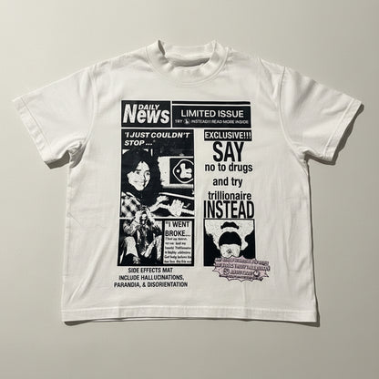 Graphic Print Cotton T-Shirt Oversized Casual Top