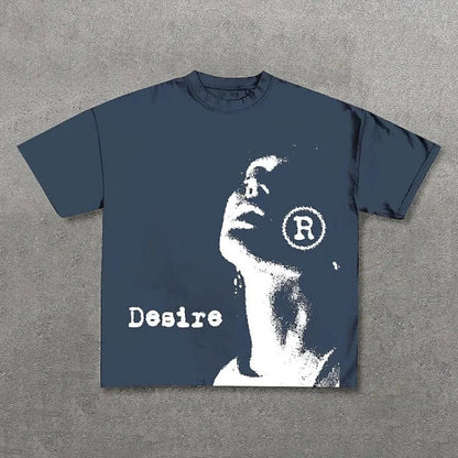 Vintage Desire Graphic Print 100% Cotton T-Shirt