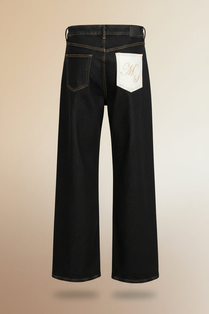 Washed Cotton Baggy Jeans