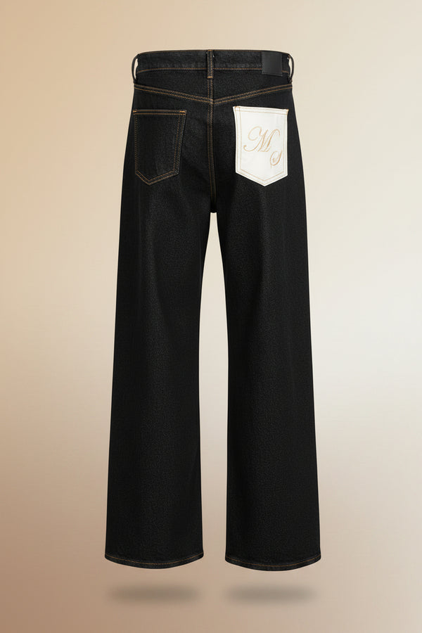 Washed Cotton Baggy Jeans