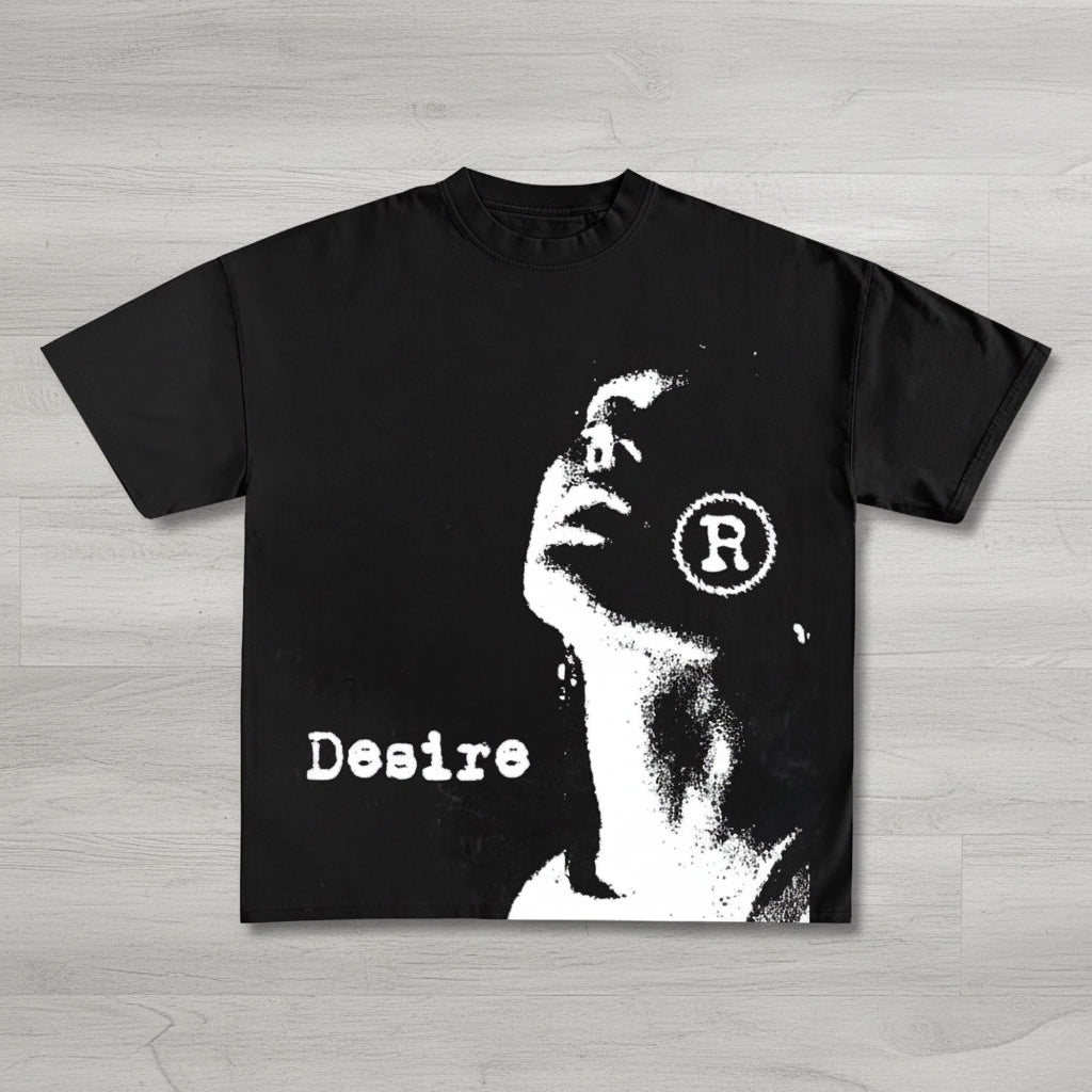 Vintage Desire Graphic Print 100% Cotton T-Shirt