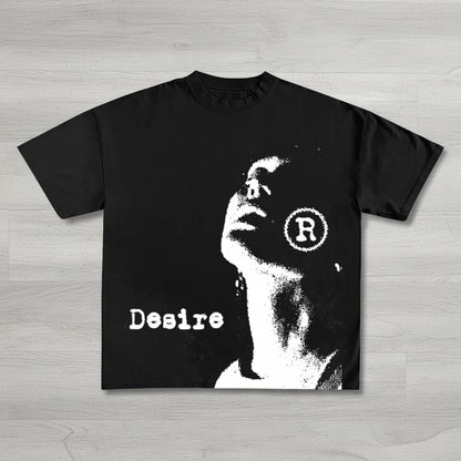 Vintage Desire Graphic Print 100% Cotton T-Shirt