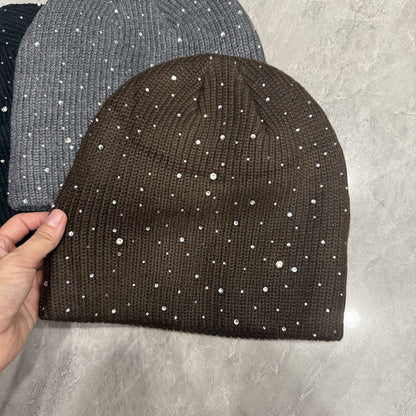 Rhinestone Vintage Wool Beanie