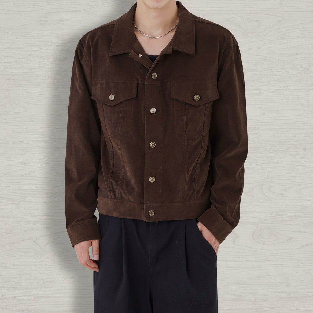 Work Jacket Loose Lapel Top