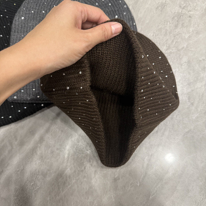 Rhinestone Vintage Wool Beanie