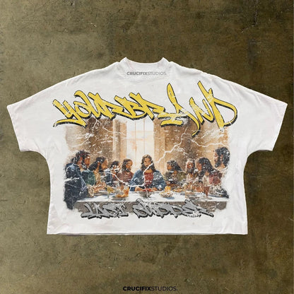 Graphic Print Cotton T-Shirt Oversized Casual Top