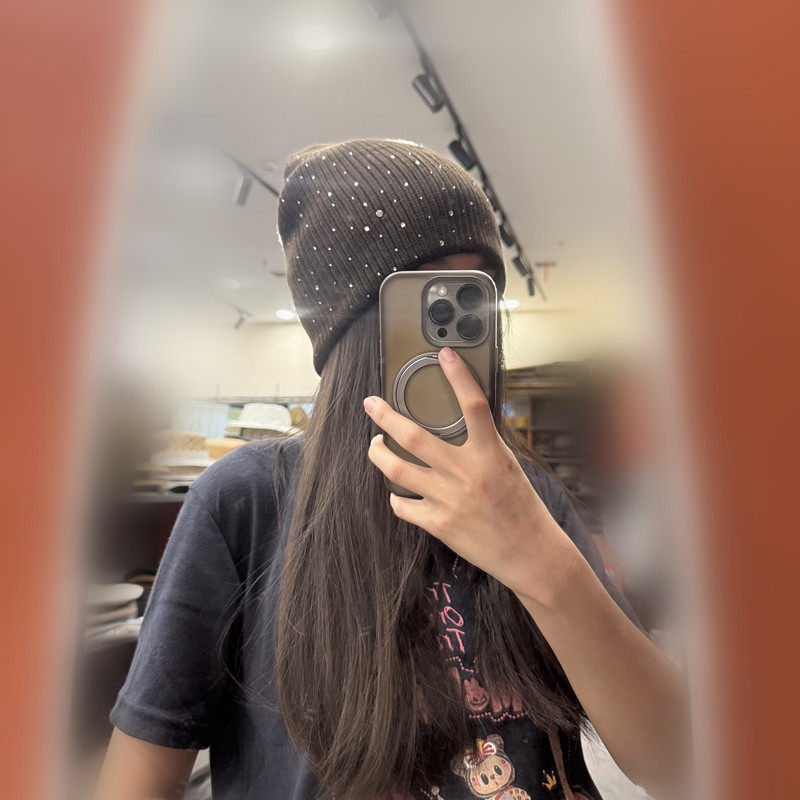 Rhinestone Vintage Wool Beanie