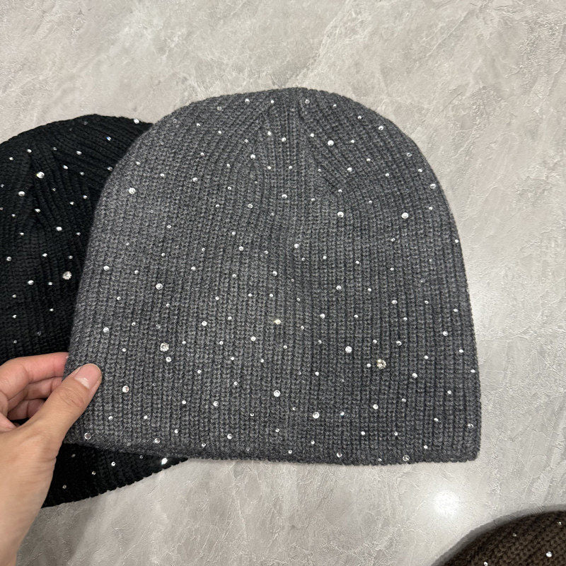 Rhinestone Vintage Wool Beanie