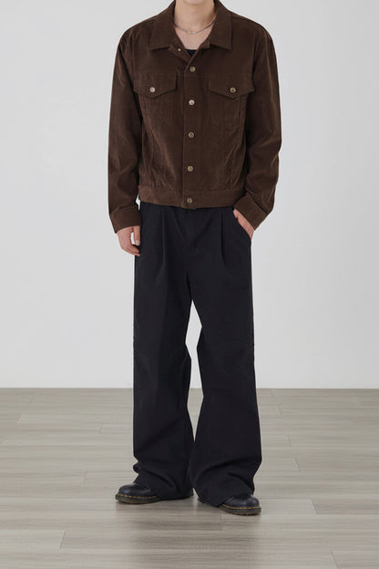 Work Jacket Loose Lapel Top