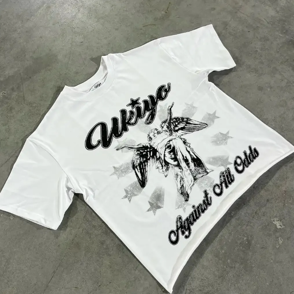 Graphic Print Cotton T-Shirt Oversized Casual Top