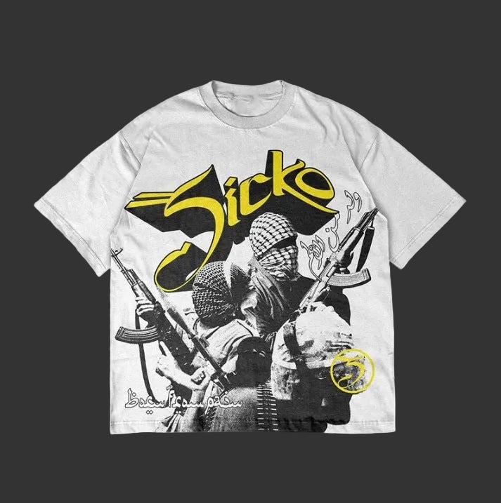Y2K Hip Hop Graphic Cotton T-Shirt