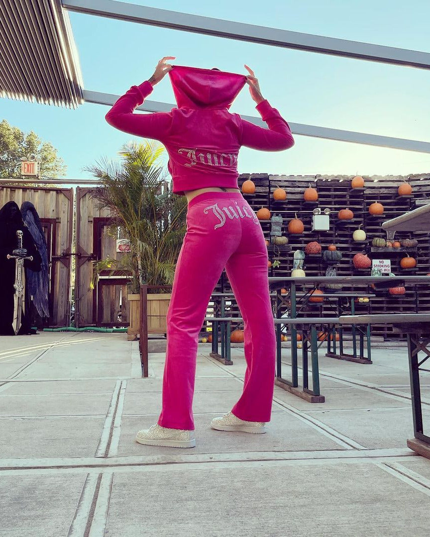 Velvet Rhinestone Leisure Suit