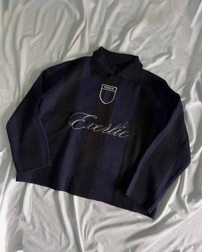 Letter Embroidery Loose Knit Sweater